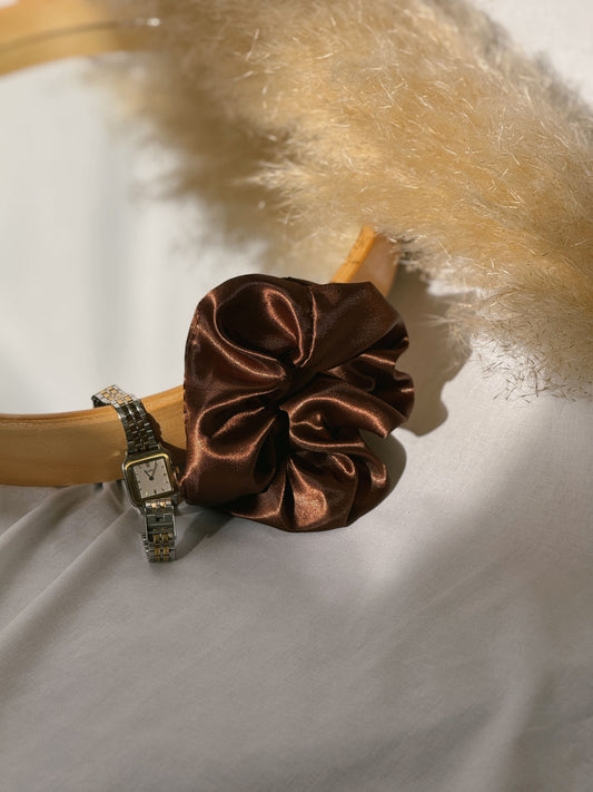 Chouchou L'Envolée Maxi Satin Marron